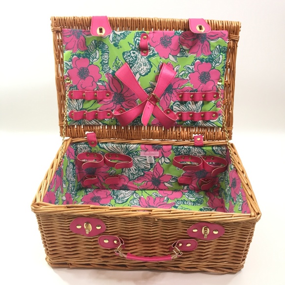Lilly Pulitzer Other - Lilly Pulizter Wicker Picnic Basket RARE
